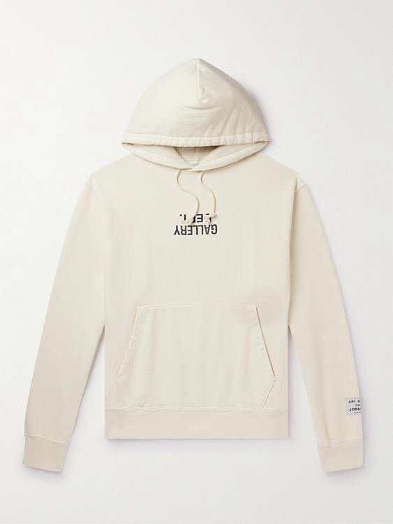 Print white hooded sweatshirt from Gallery Dept.
