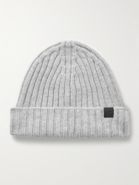 Grey beanie from Tom Ford