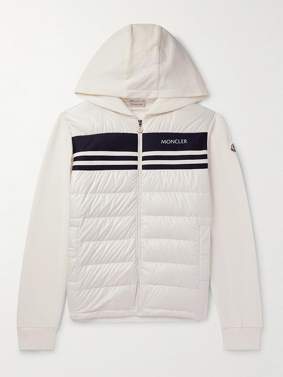 White hybrid jacket from Moncler
