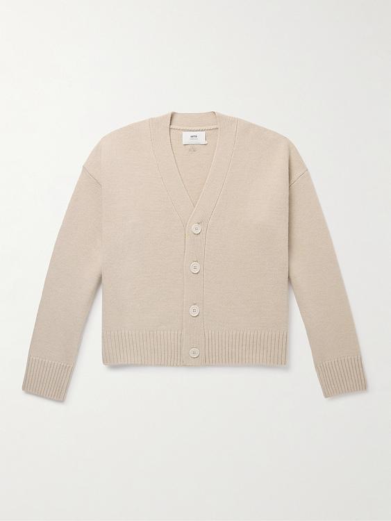Beige cardigan from Ami Paris