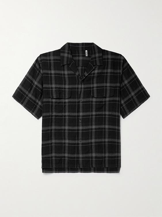 Checkered black short sleeve shirt from Kaptain Sunshine