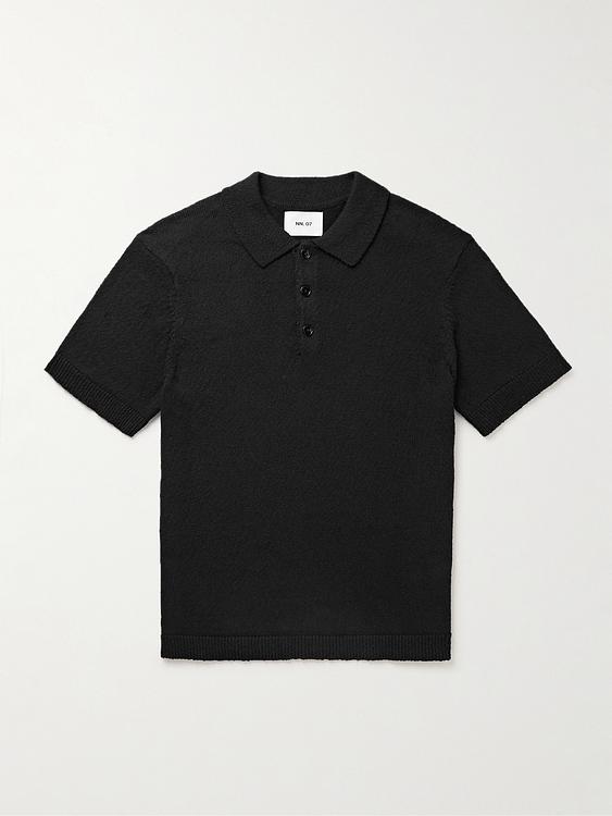 Black short sleeve polo shirt from NN07