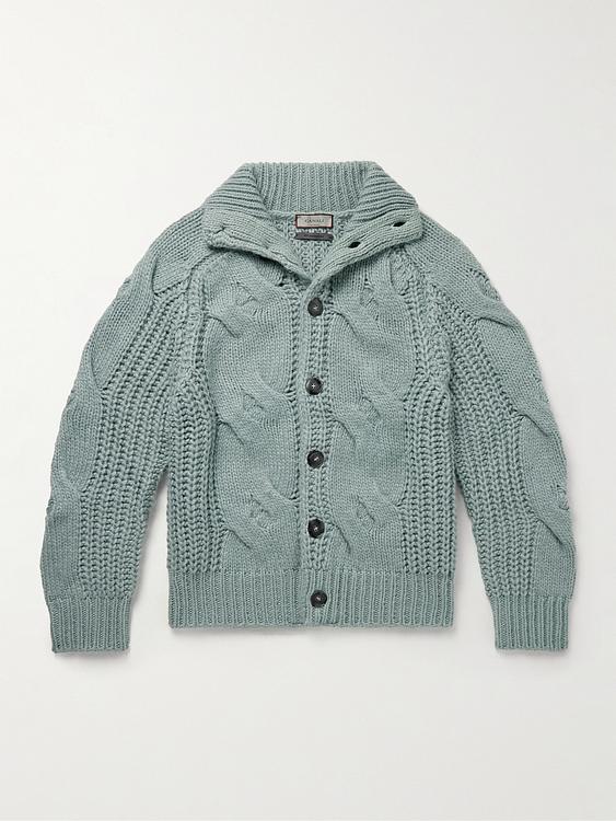 Grey cardigan from Canali