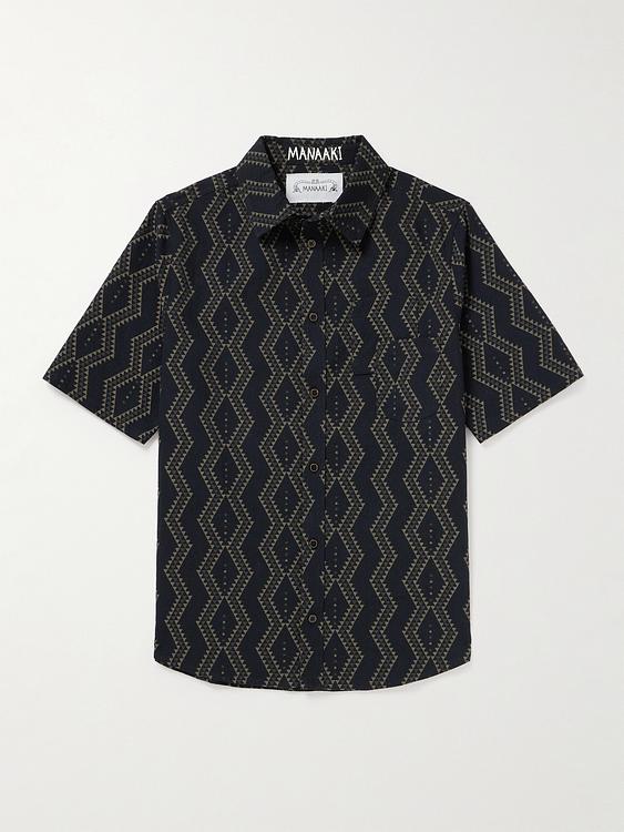 Black short sleeve polo shirt from Manaaki