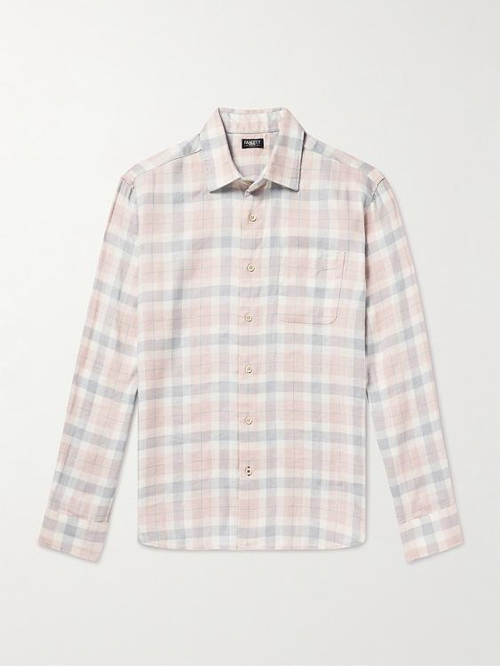 Checkered white casual shirt from Faherty