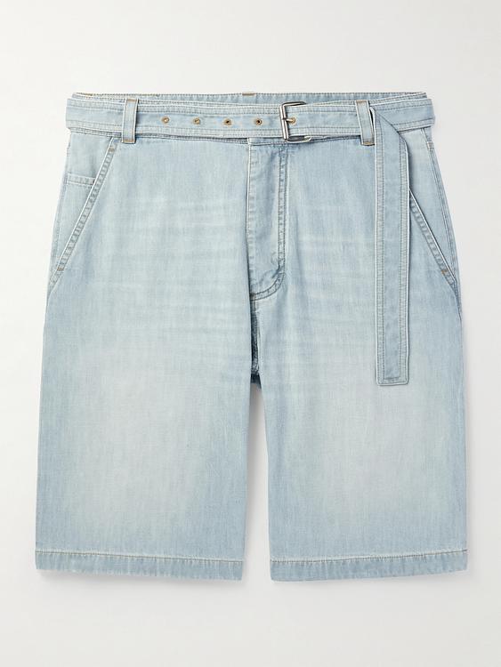 Light blue denim shorts from Bottega Veneta