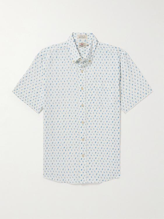 Grey short sleeve shirt from Faherty