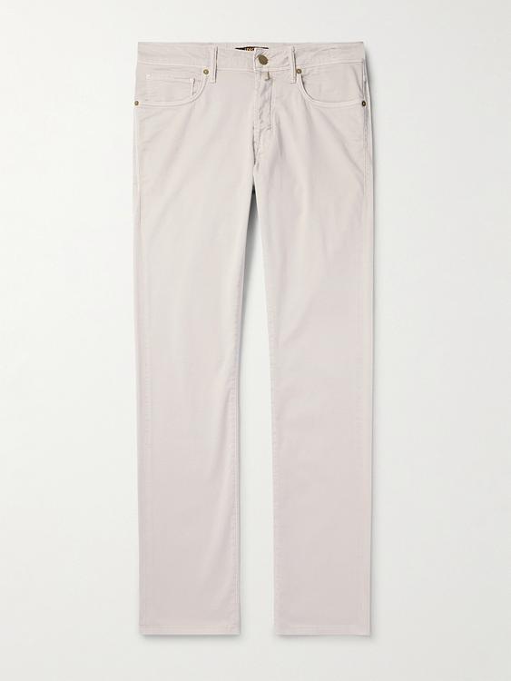 White chinos from Incotex