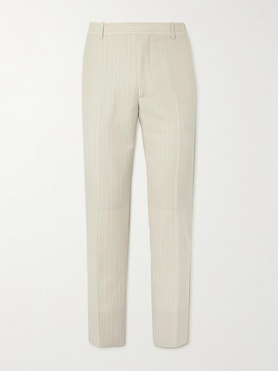 Striped white formal trousers from Alexander Mcqueen