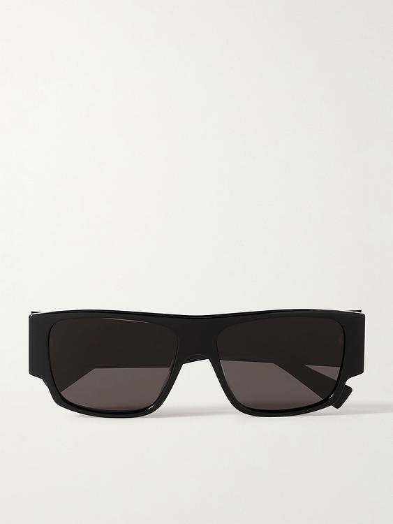 Black d-frame sunglasses from Bottega Veneta