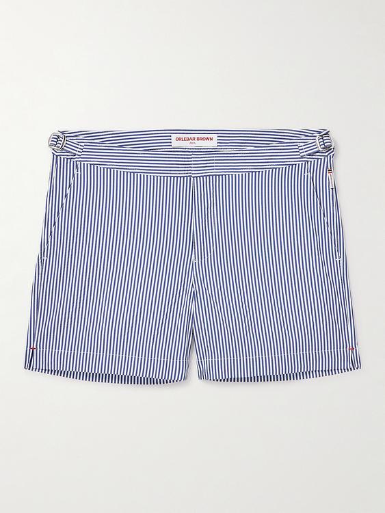Striped white swim shorts from Orlebar Brown