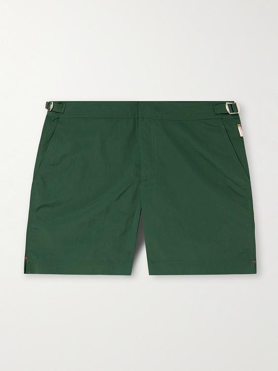Dark green swim shorts from Orlebar Brown