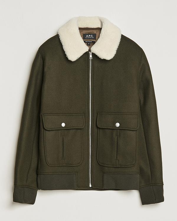 Dark green bomber jacket from A.P.C
