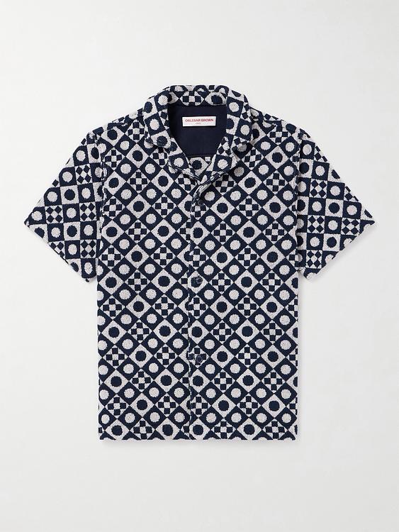 Dark blue short sleeve shirt from Orlebar Brown