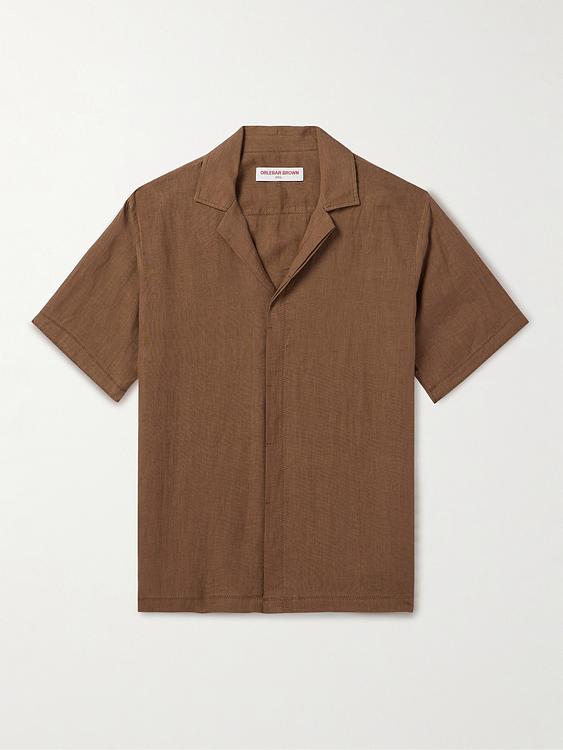 Brown short sleeve shirt from Orlebar Brown