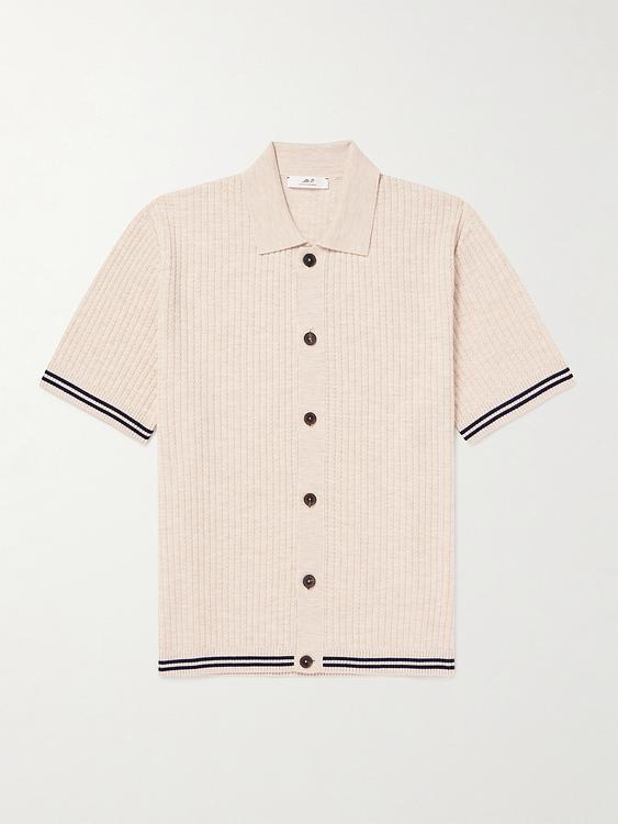 Beige short sleeve shirt from Mr P.