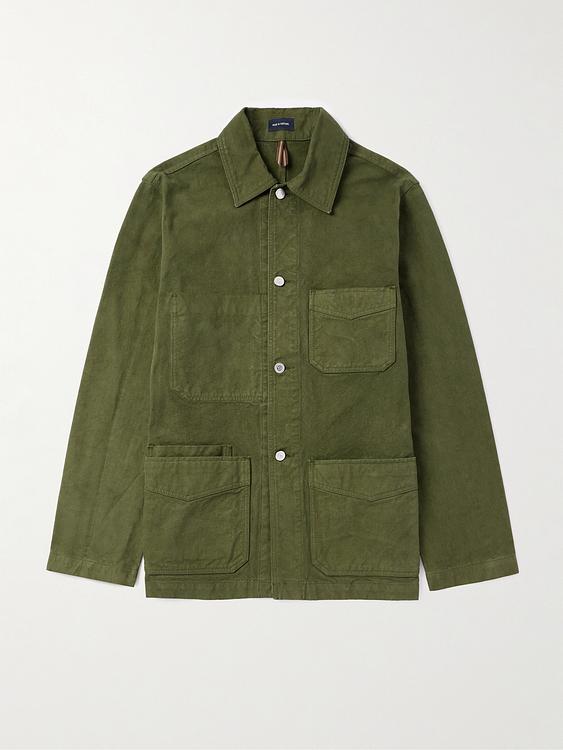 Dark green casual jacket from Drake's