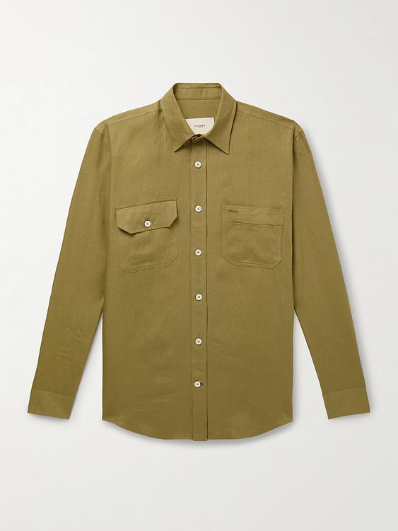 Taupe casual shirt from Purdey