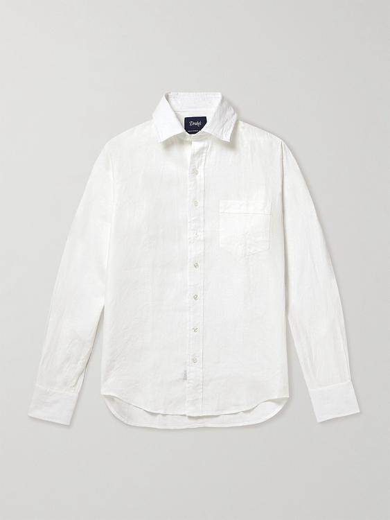 White casual shirt from Drake's