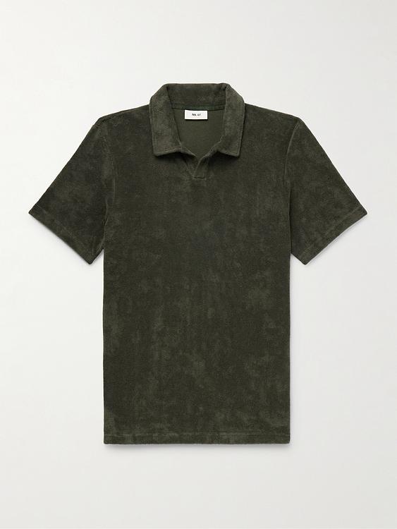 Dark green short sleeve polo shirt from NN07