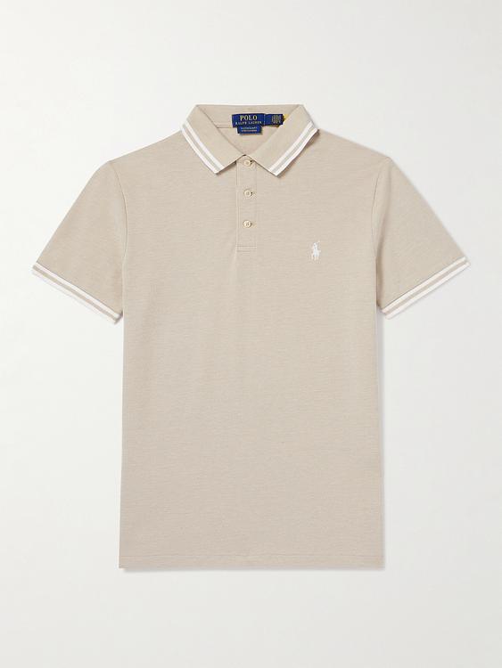 Beige short sleeve polo shirt from Polo Ralph Lauren