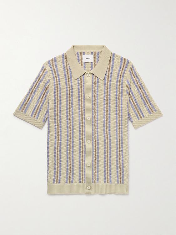Striped beige short sleeve shirt from NN07