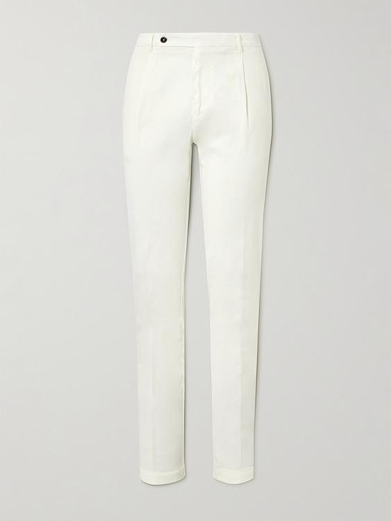 White formal trousers from Thom Sweeney