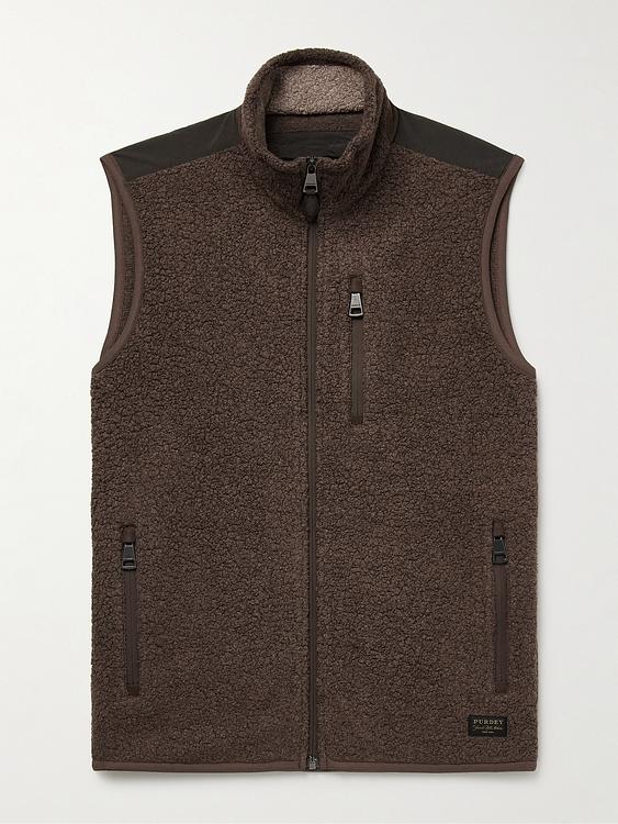 Dark brown vest from Purdey
