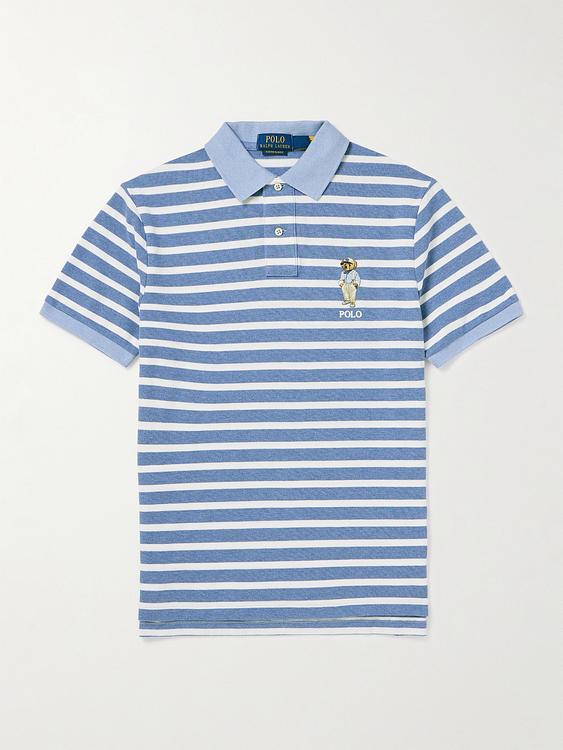 Striped blue short sleeve polo shirt from Polo Ralph Lauren