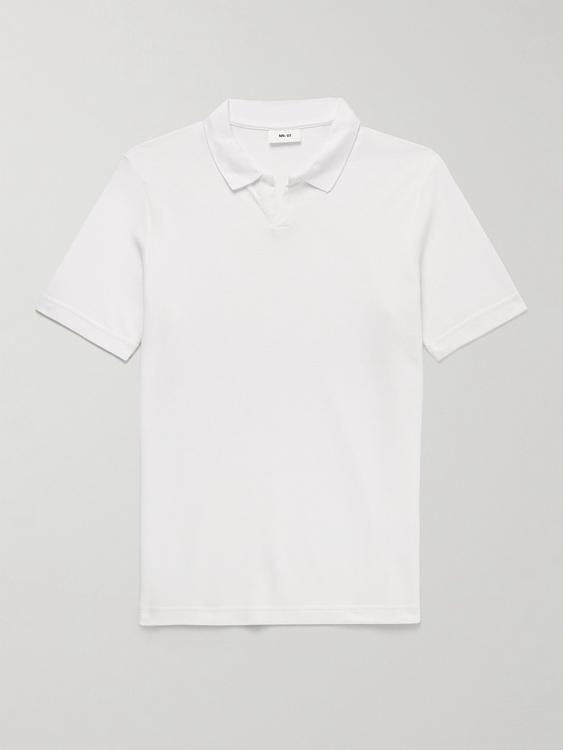 White short sleeve polo shirt from NN07