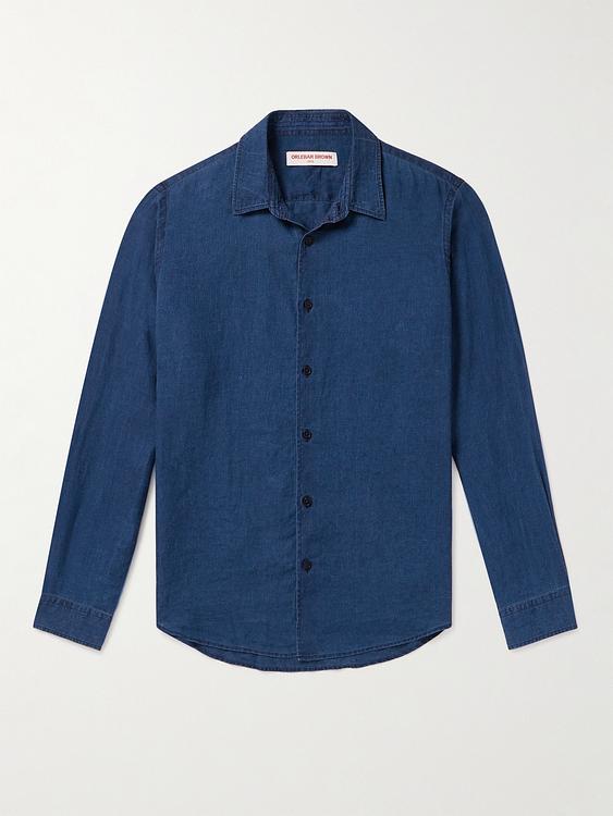 Dark blue casual shirt from Orlebar Brown