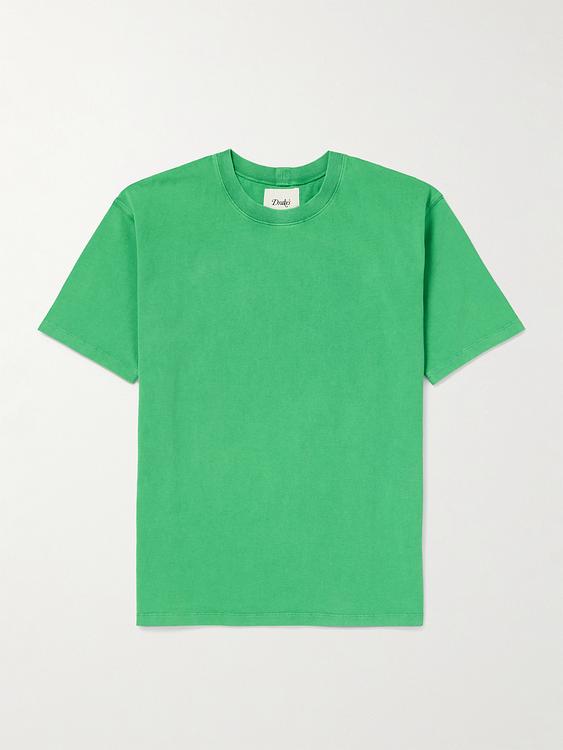 Green t-shirt from Drake's