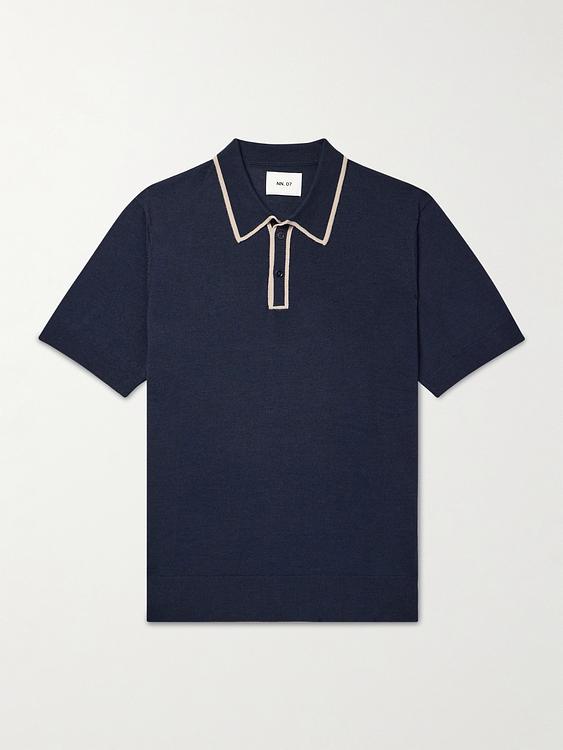 Black short sleeve polo shirt from NN07