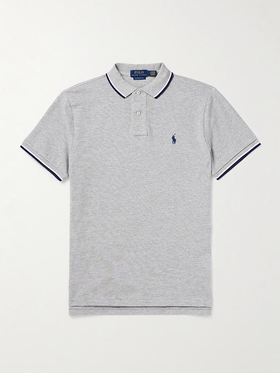 Grey short sleeve polo shirt from Polo Ralph Lauren