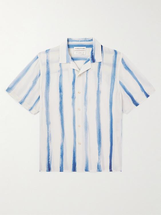 Striped white short sleeve shirt from A Kind Of Guise