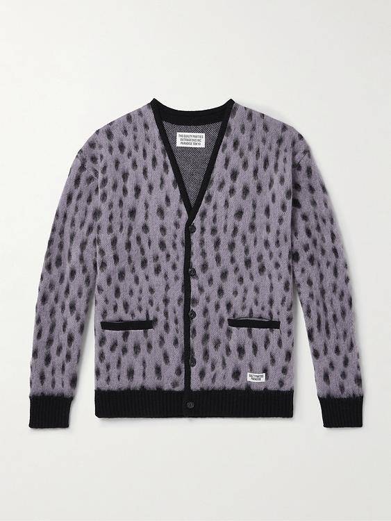 Grey cardigan from Wacko Maria