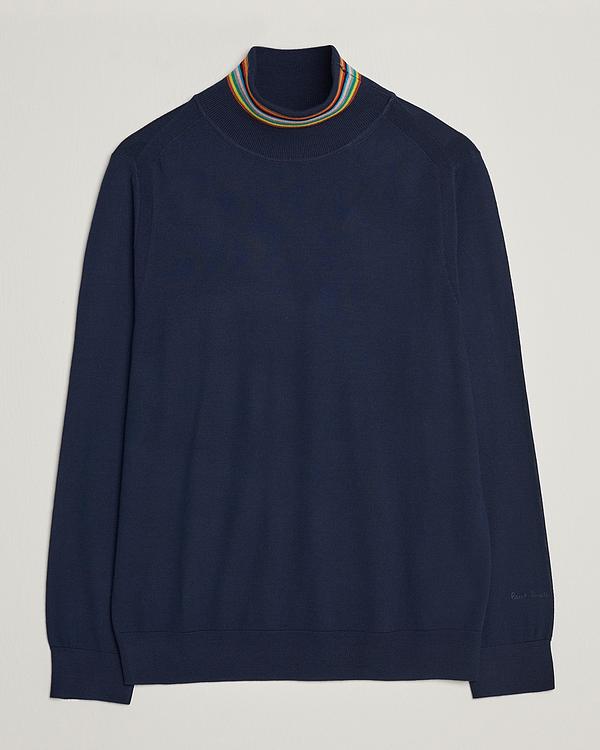 Striped dark blue turtleneck from Paul Smith