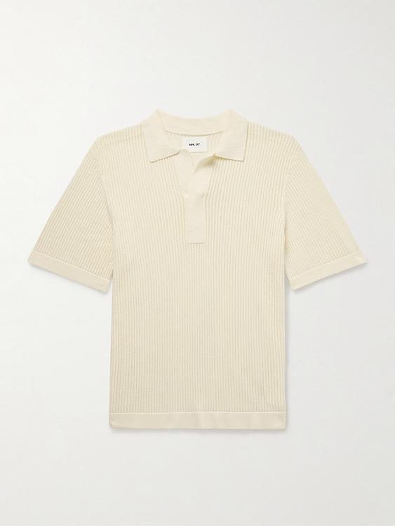 White short sleeve polo shirt from NN07