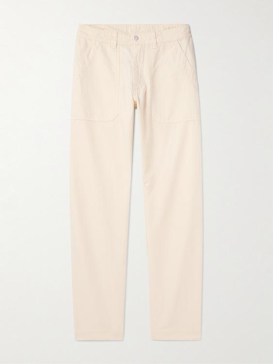 White casual trousers from Drake's