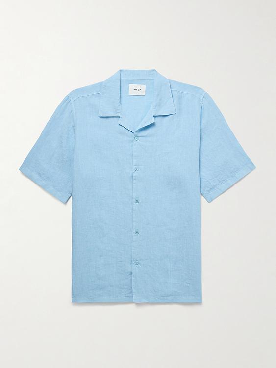 Light blue short sleeve polo shirt from NN07