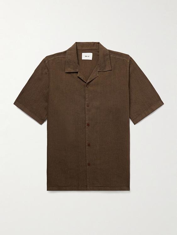 Dark brown short sleeve shirt from NN07