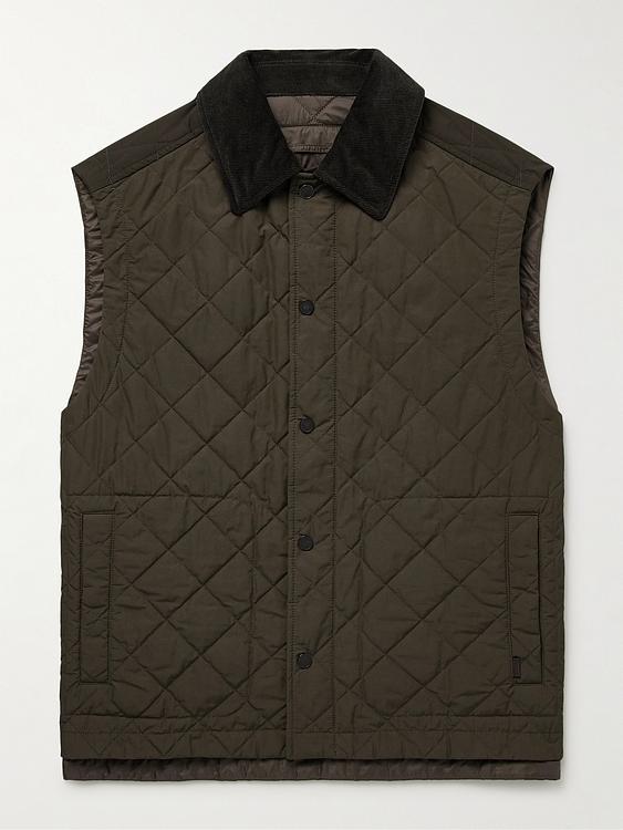 Dark green vest from Purdey
