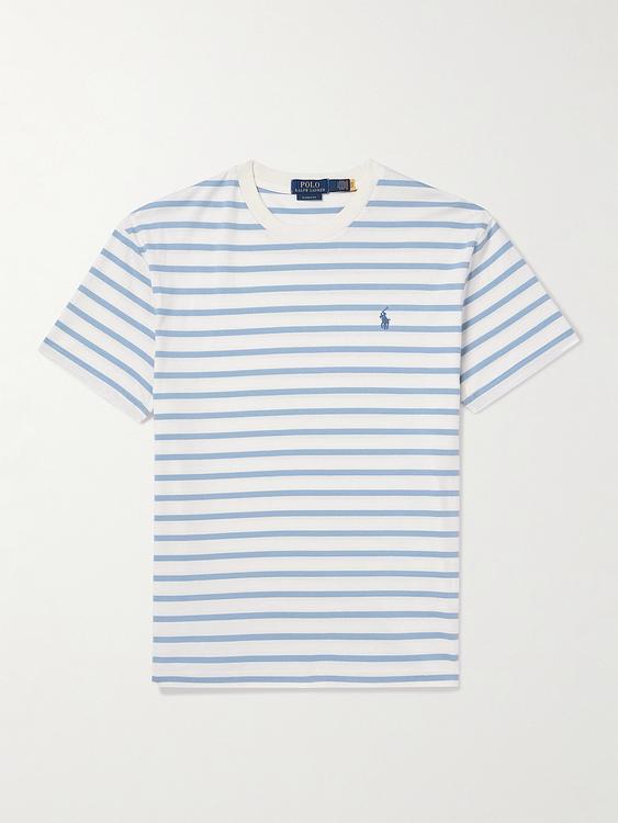 Striped white t-shirt from Polo Ralph Lauren