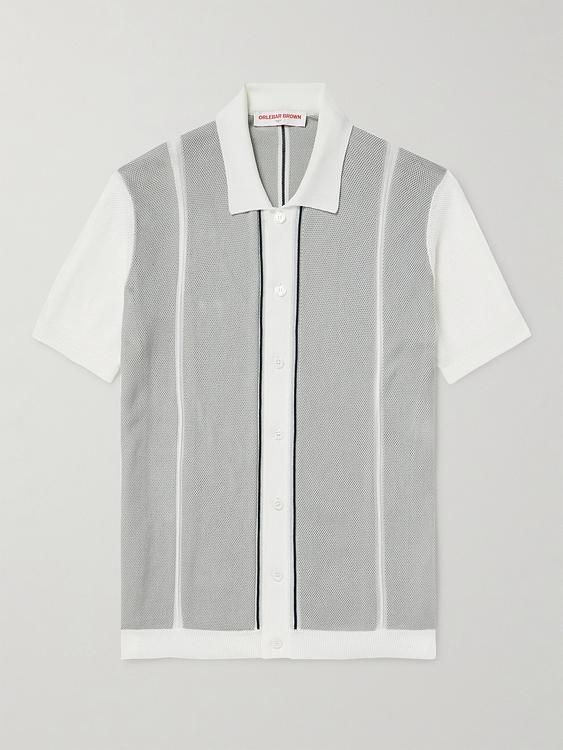 Grey short sleeve polo shirt from Orlebar Brown