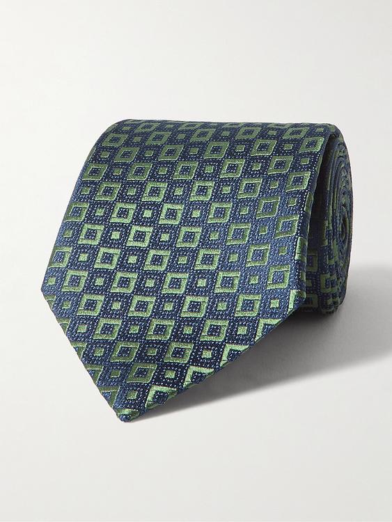 Dark blue tie from Charvet