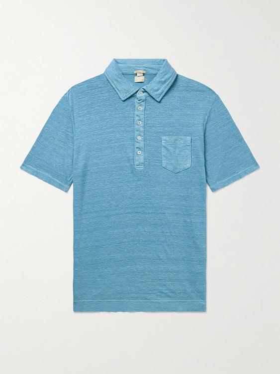 Blue short sleeve polo shirt from Massimo Alba