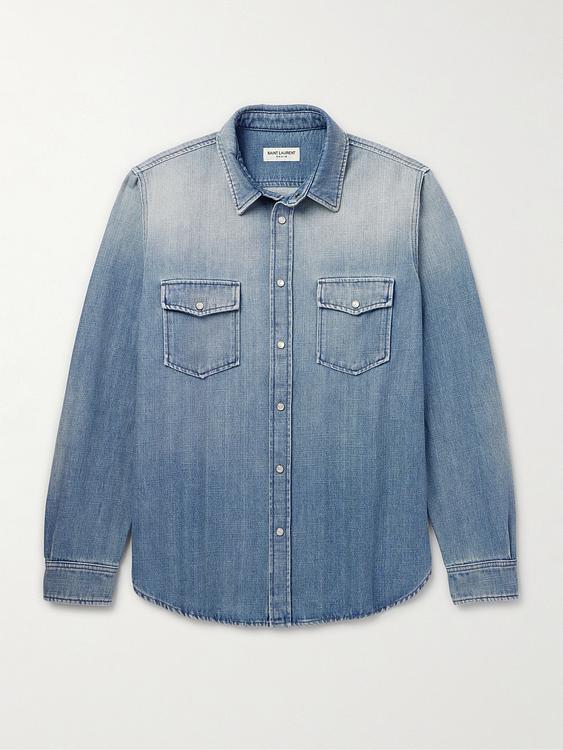 Blue denim jacket from Saint Laurent