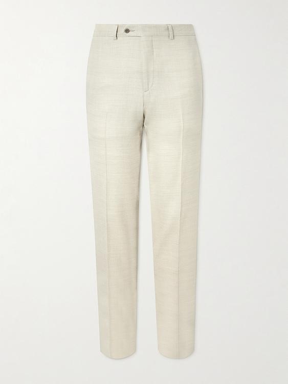 Beige suit trousers from Rubinacci