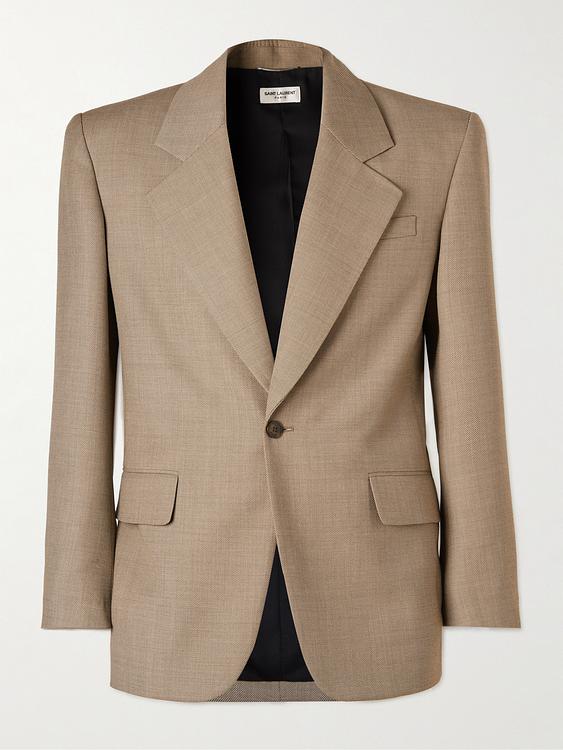 Brown suit jacket from Saint Laurent