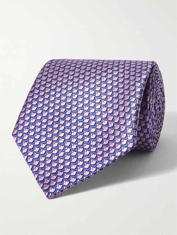 Light pink tie from Charvet